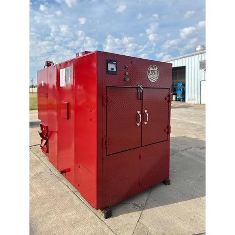 Oyler Pit 700 Commercial Smoker red color smoker front view