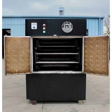 Oyler Pit 700 Commercial Smoker black smoker front open