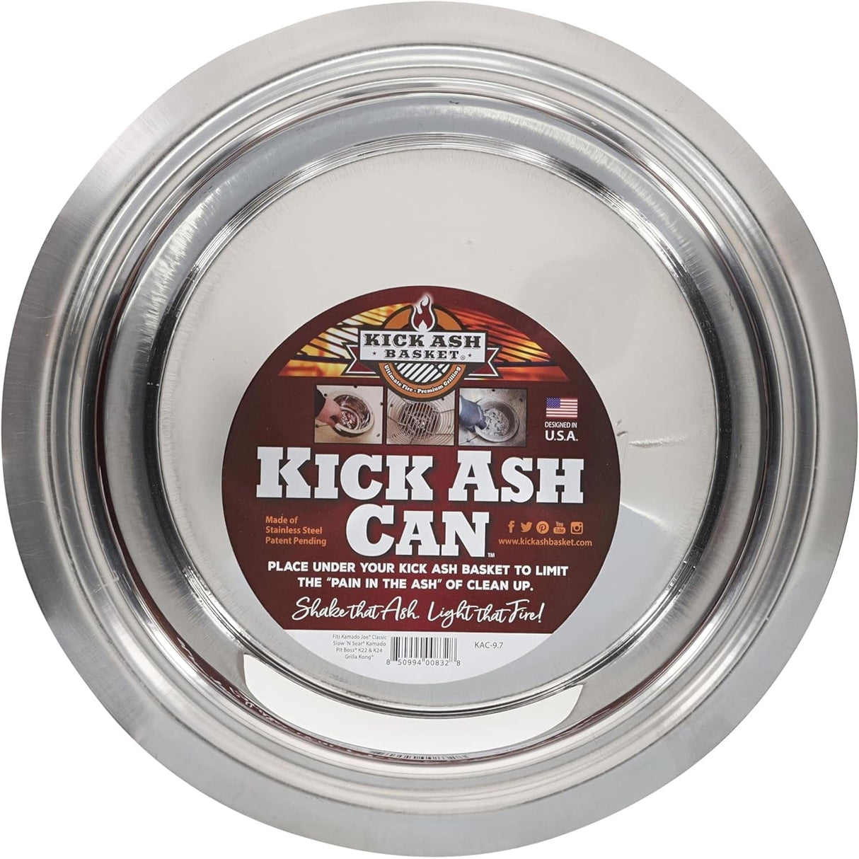 Kick Ash Can for Kamado Joe Classic top view can