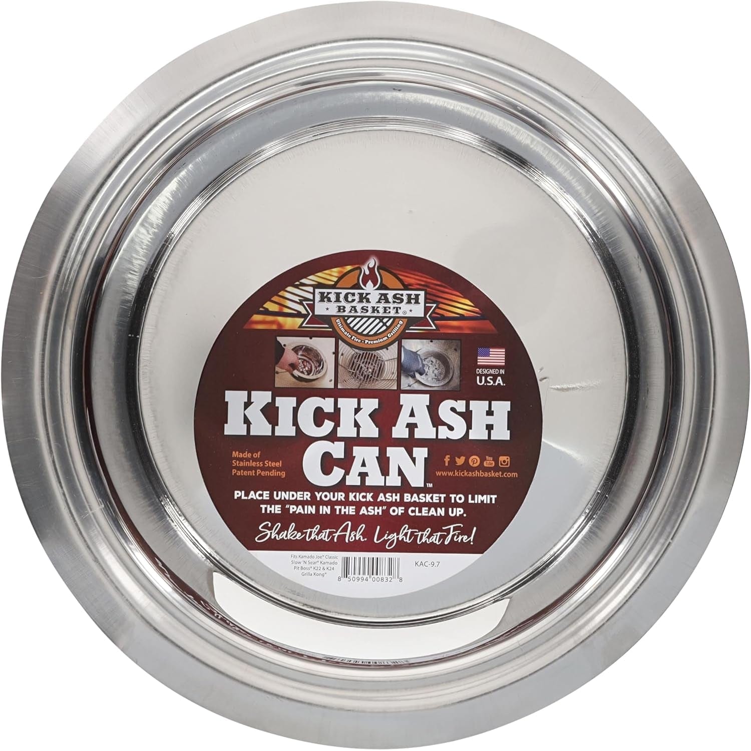 Kick Ash Can for Kamado Joe Classic top view can