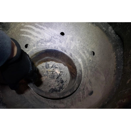 Kick Ash Can for Kamado Joe Big Joe can with ashes in grill