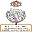 Charcoal Basket XL Adjustable Divider on white