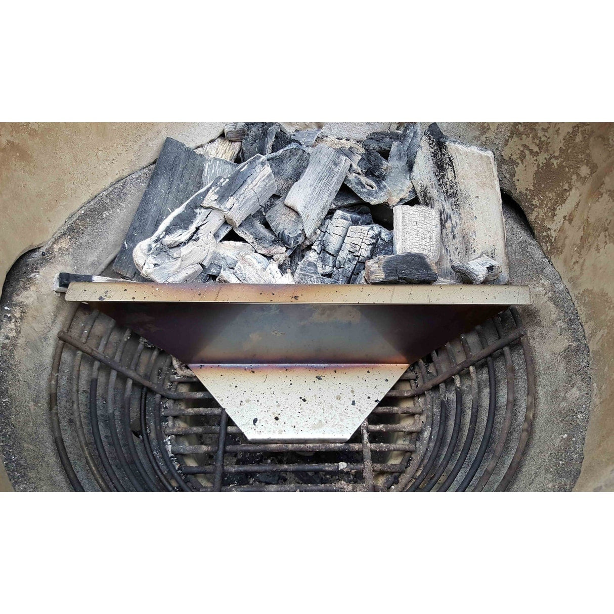 Charcoal Basket Large Adjustable Divider charcoal in grill