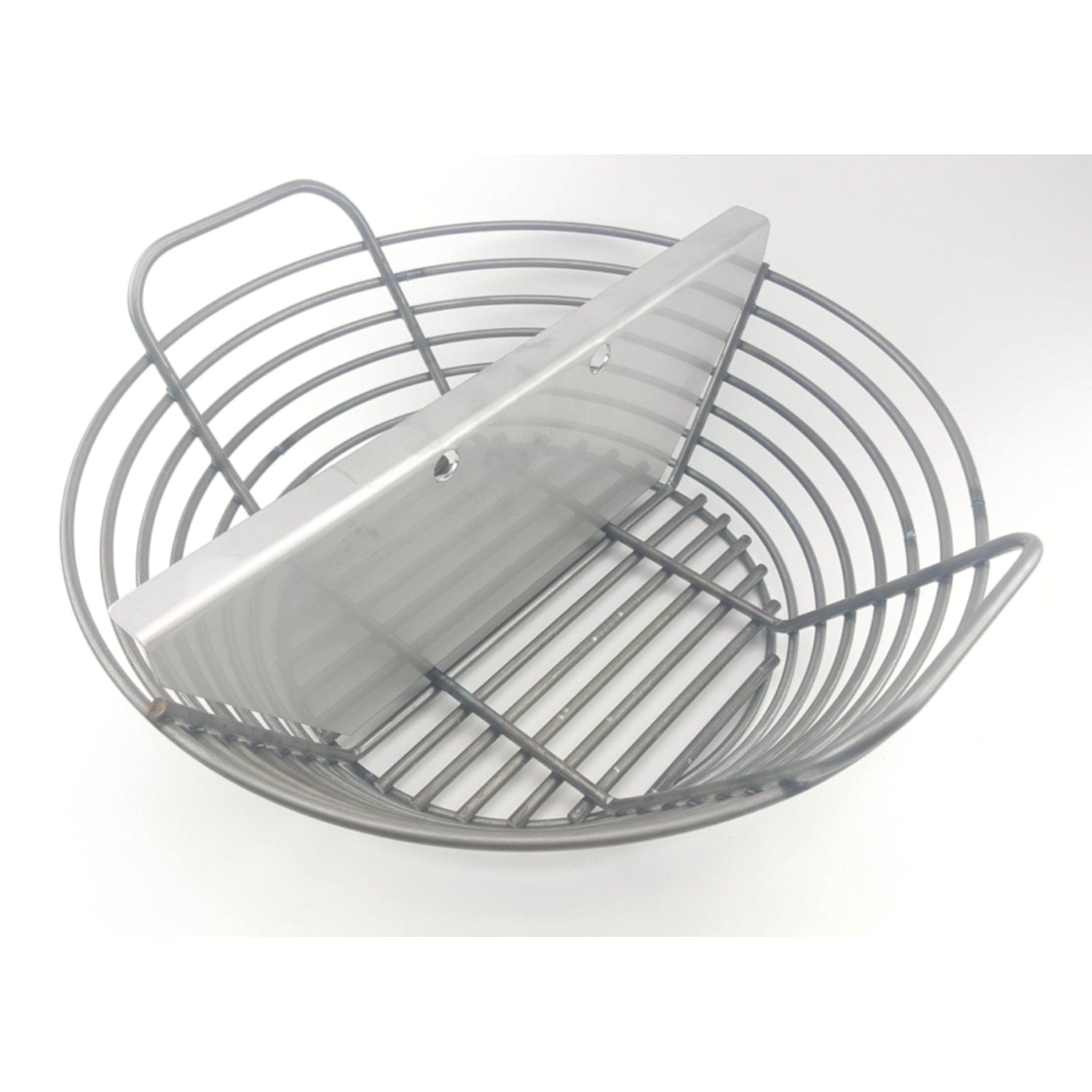 Charcoal Basket Large Adjustable Divider on white in basket