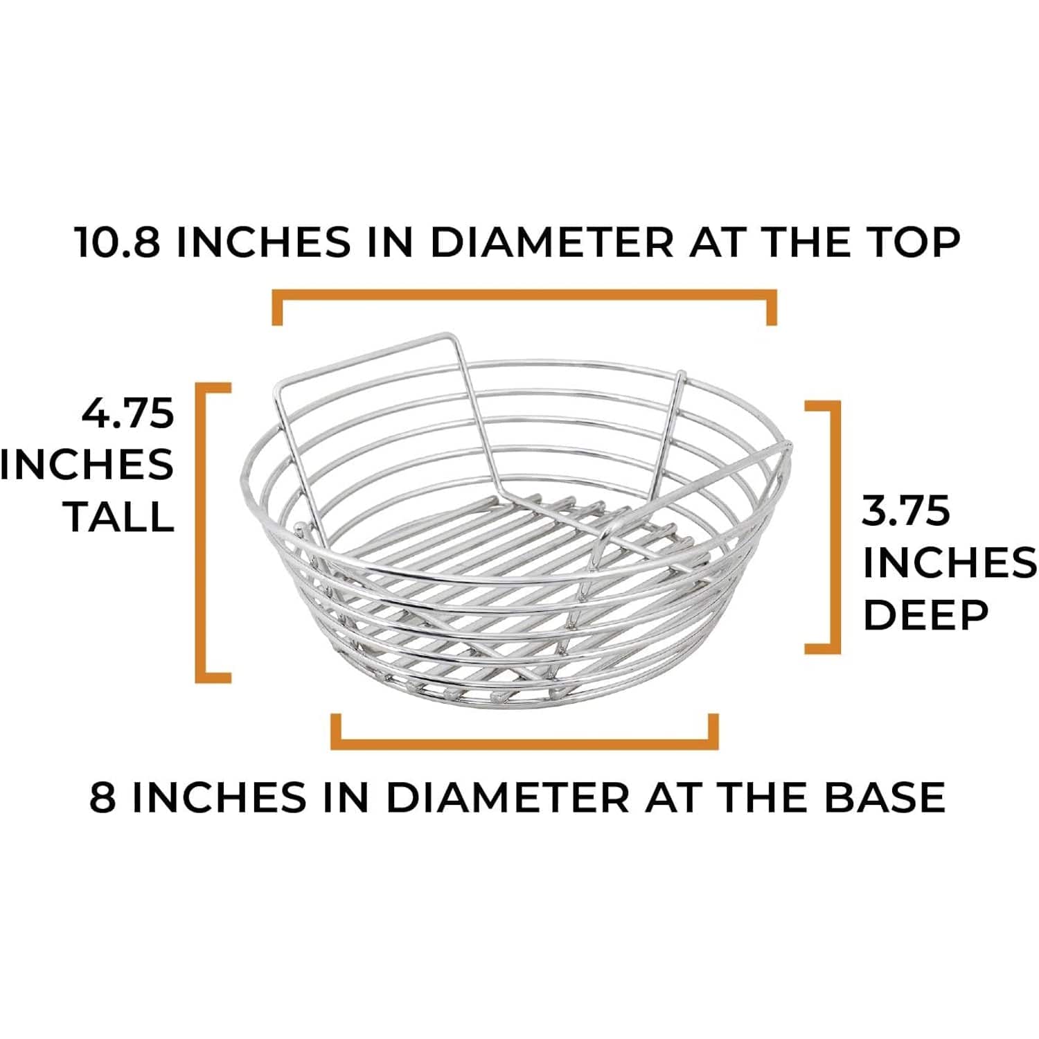 Junior Kick Ash Charcoal Basket product dimensions