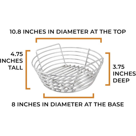 Junior Kick Ash Charcoal Basket product dimensions