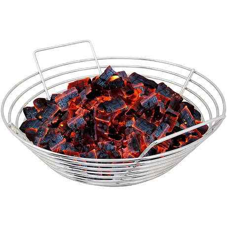 Classic Kick Ash Charcoal Basket full of charcoal