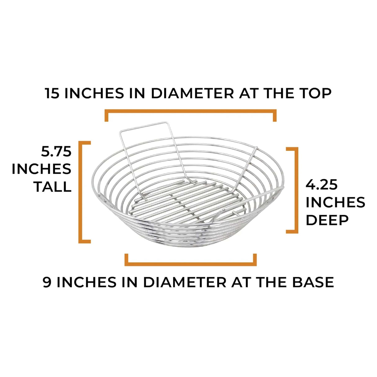 Classic Kick Ash Charcoal Basket product dimensions