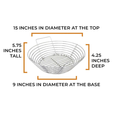Classic Kick Ash Charcoal Basket product dimensions