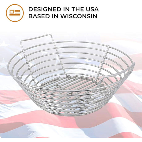 Classic Kick Ash Charcoal Basket american flag background
