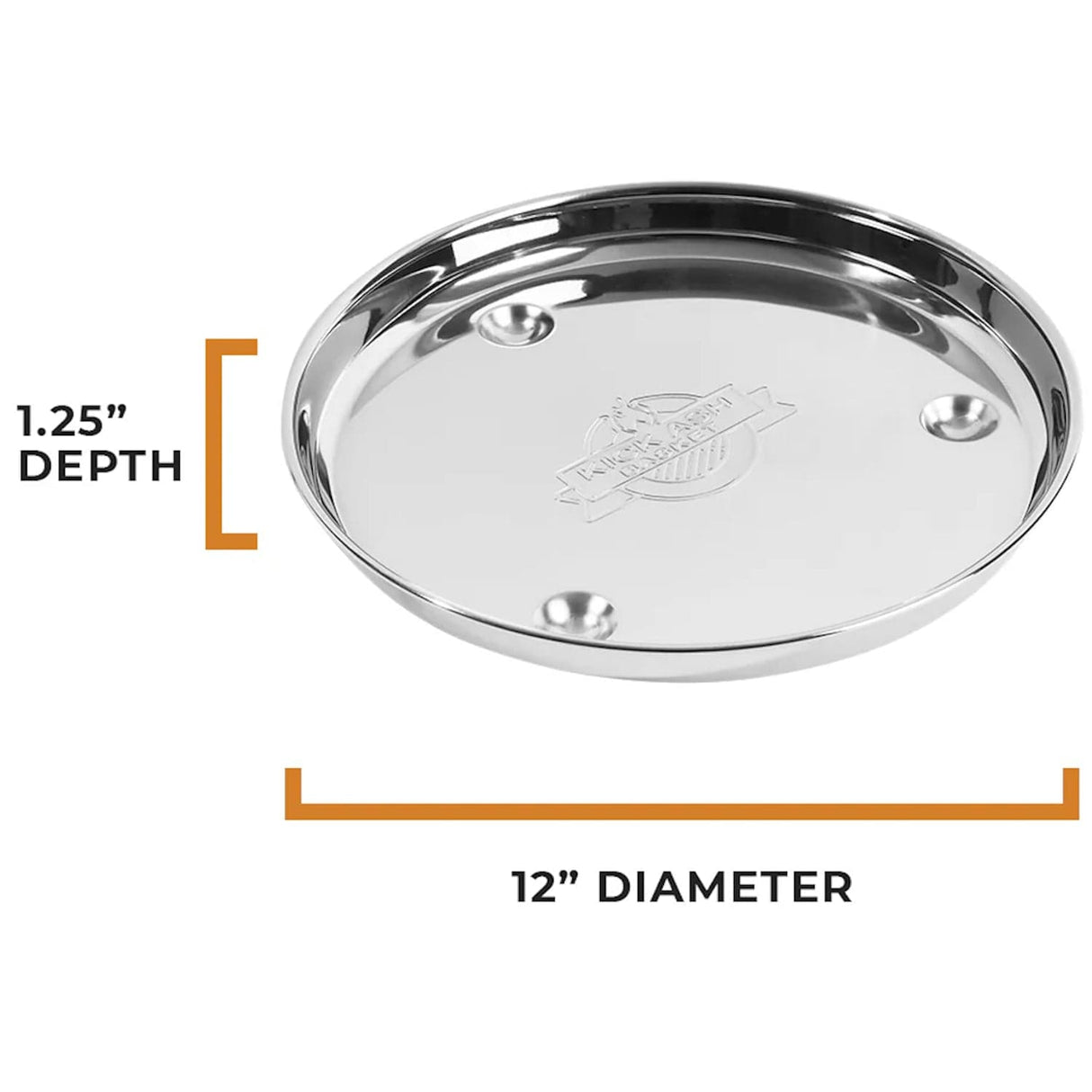 12 Inch Kick Ash Drip Pan product dimensions