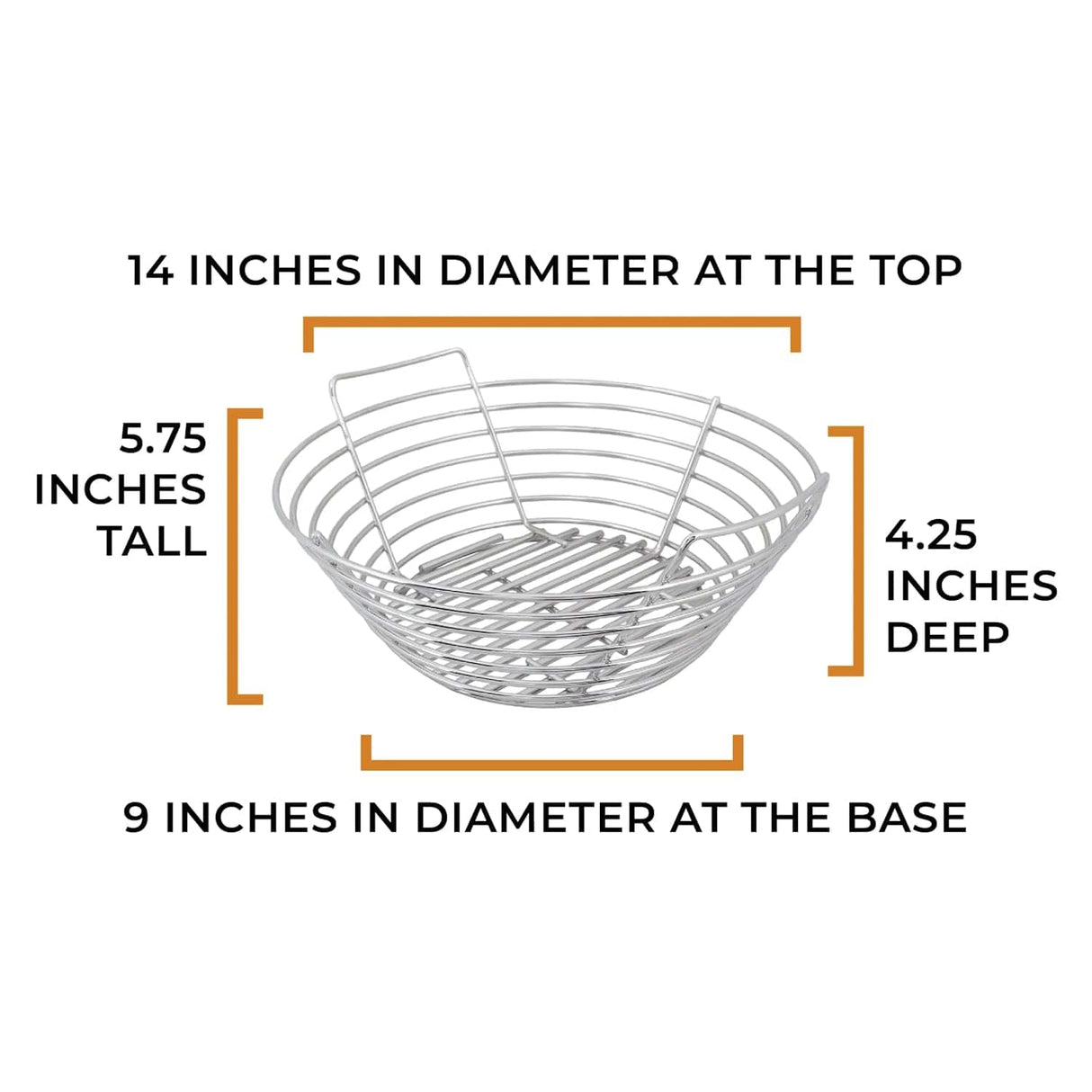 Kick Ash Basket Large Charcoal Basket product measurements