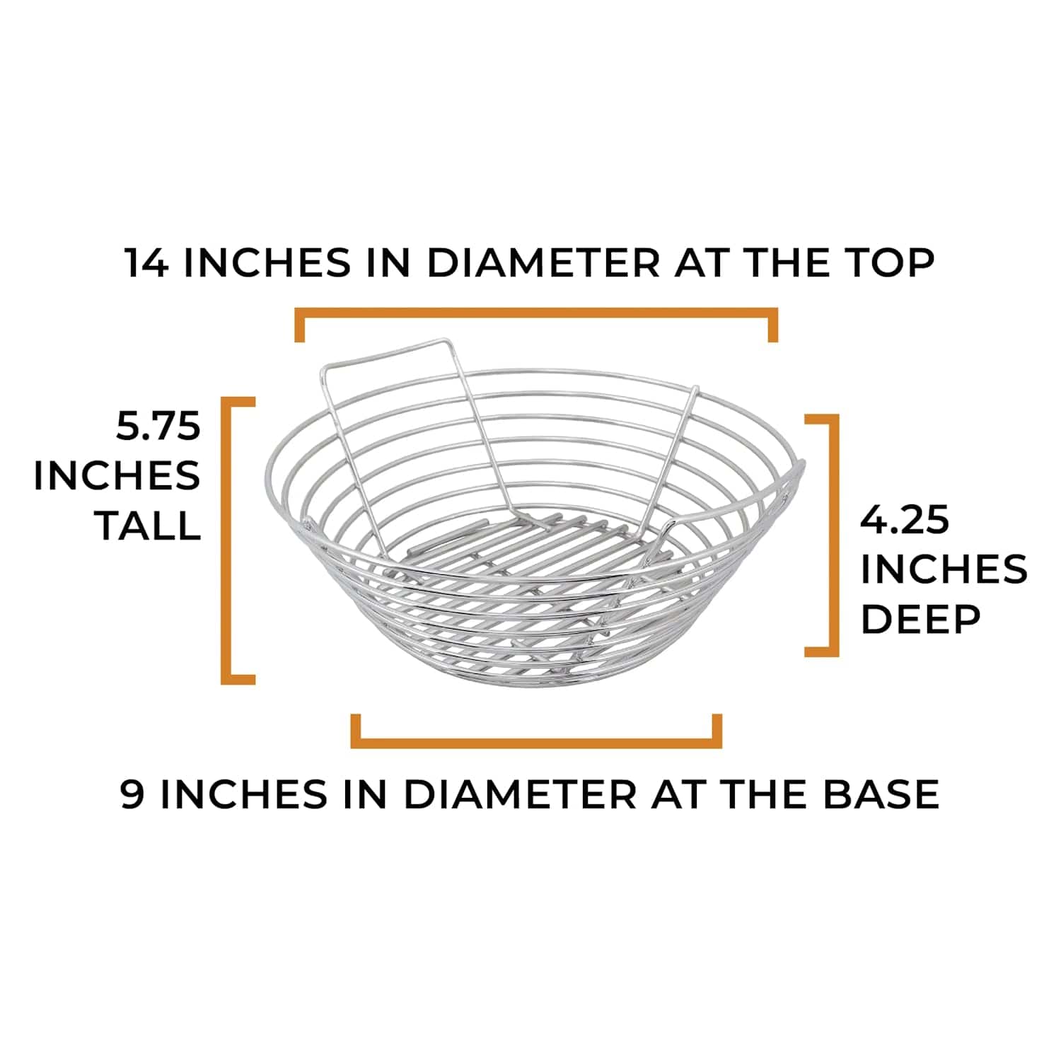 Kick Ash Basket Large Charcoal Basket product measurements