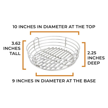 MiniMax Kick Ash Basket product measurements