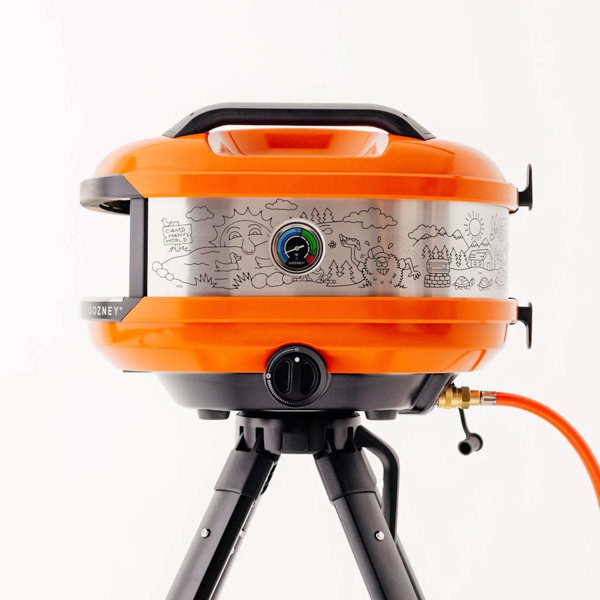 Gozney x Matty Matheson Portable Pizza Oven thermometer on the side