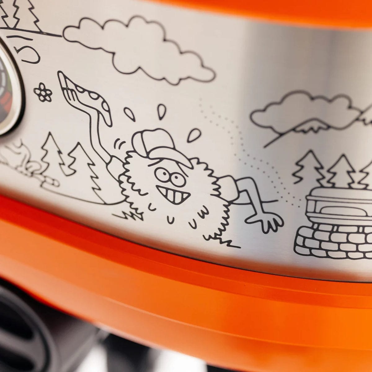 Gozney x Matty Matheson Portable Pizza Oven close up of drawing