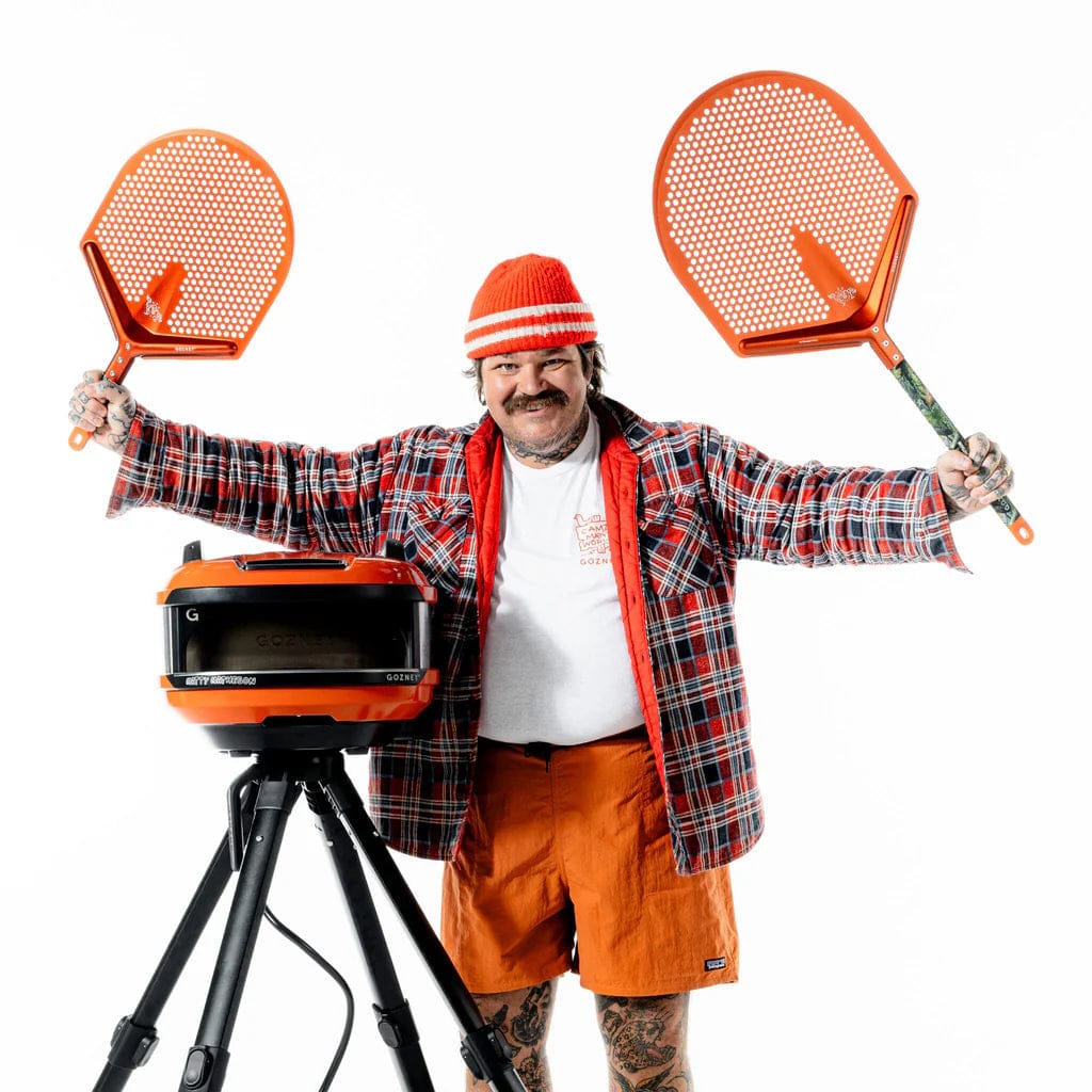 Gozney x Matty Matheson Venture Placement Peel matty holding 2 products