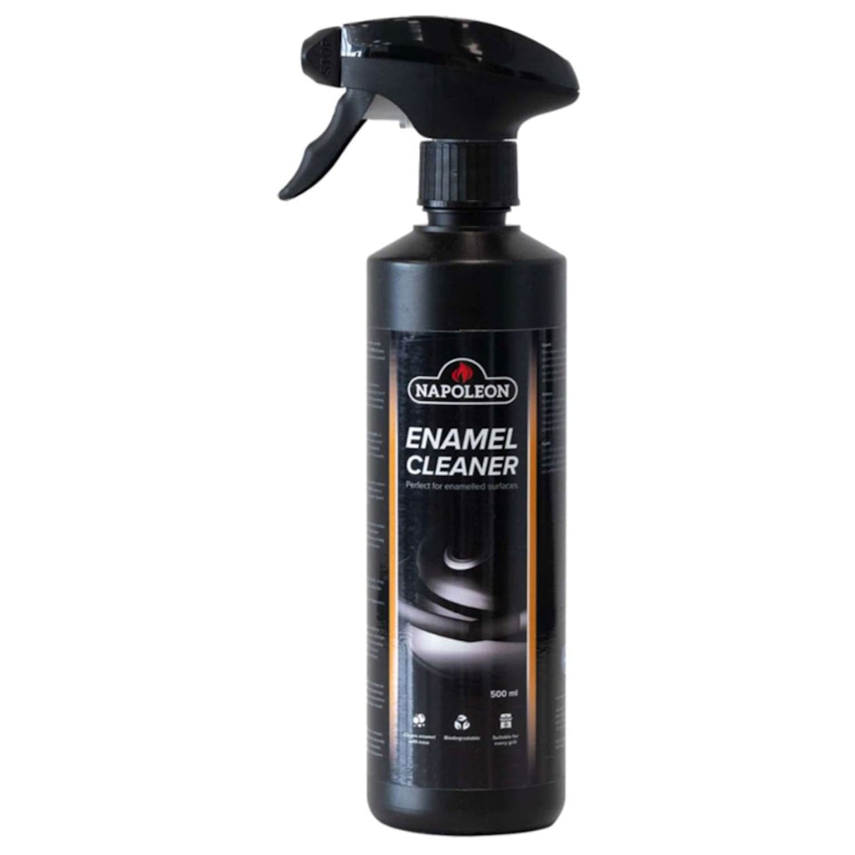 Napoleon Enamel Cleaner 500 mL front view with sprinkler