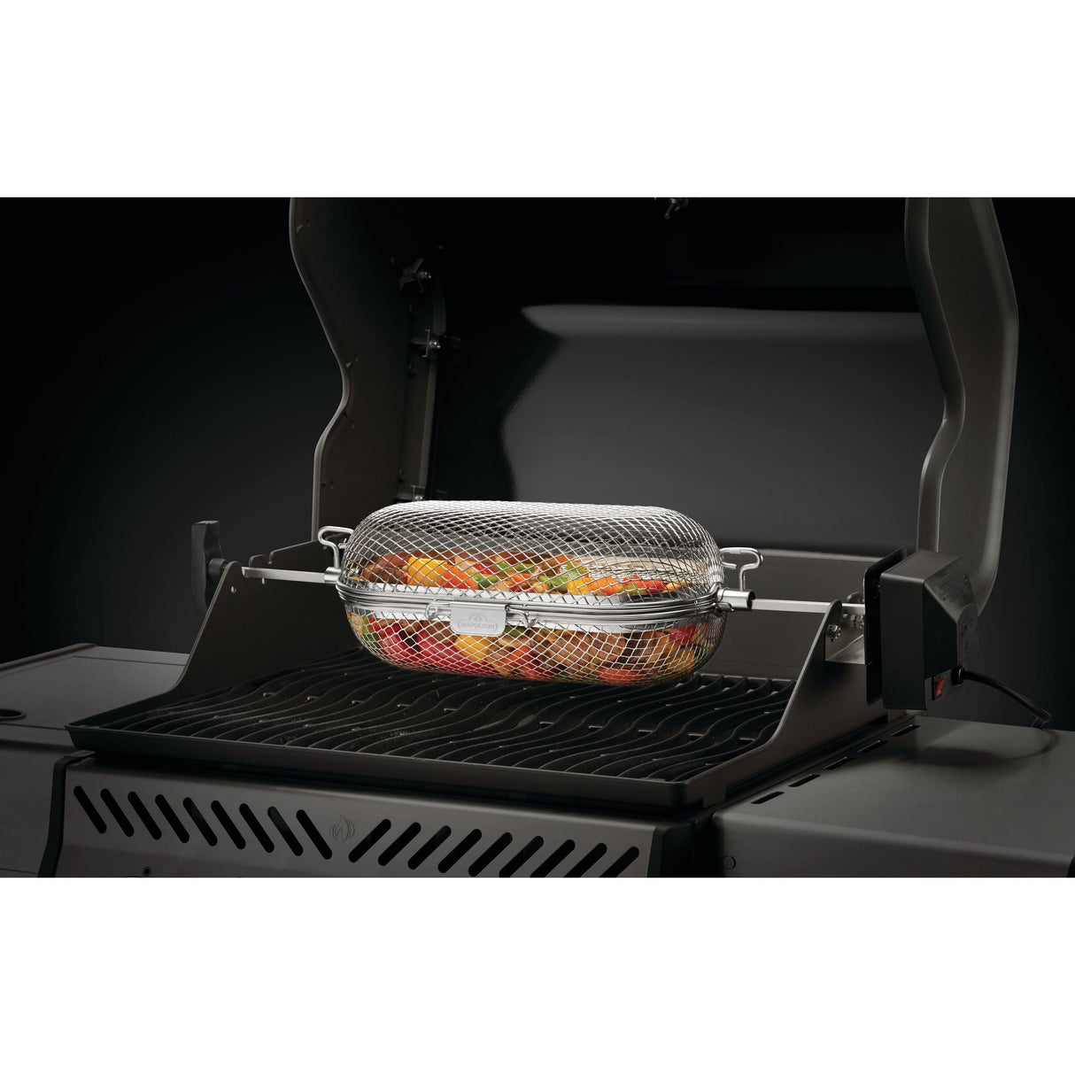 Napoleon Rotisserie Grill Basket grilling vegetables