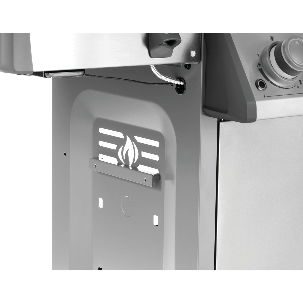 Rogue PRO Under Grill Storage Cart brackets close up