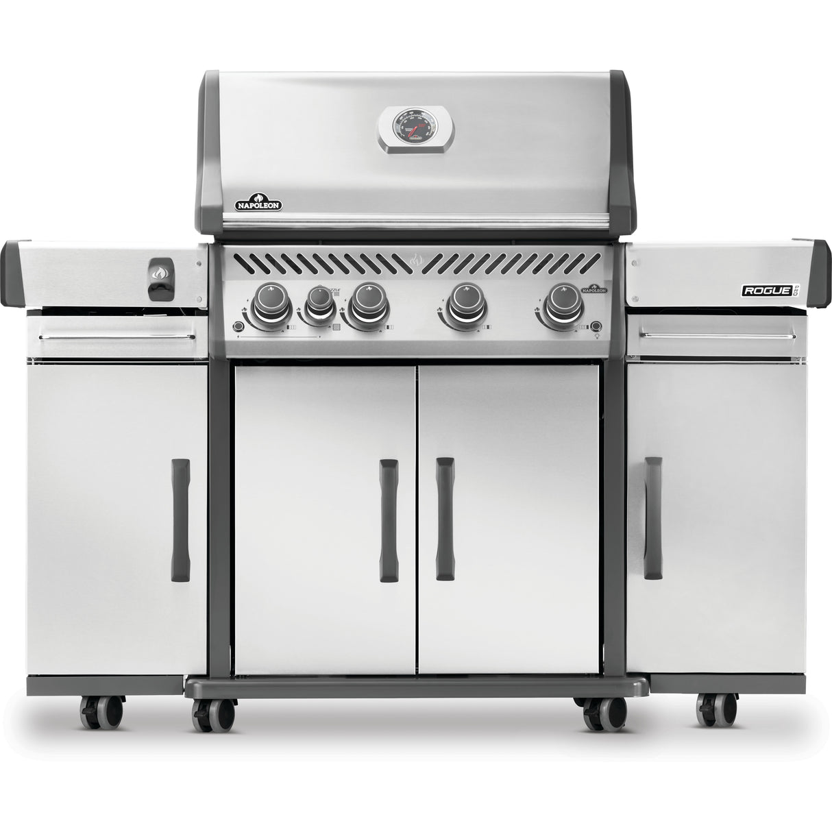 Rogue PRO Under Grill Storage Cart both carts attached to grill