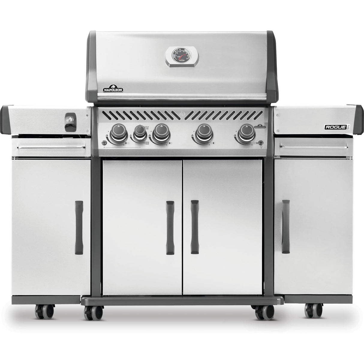 Rogue PRO Under Grill Storage Cart both carts attached to grill