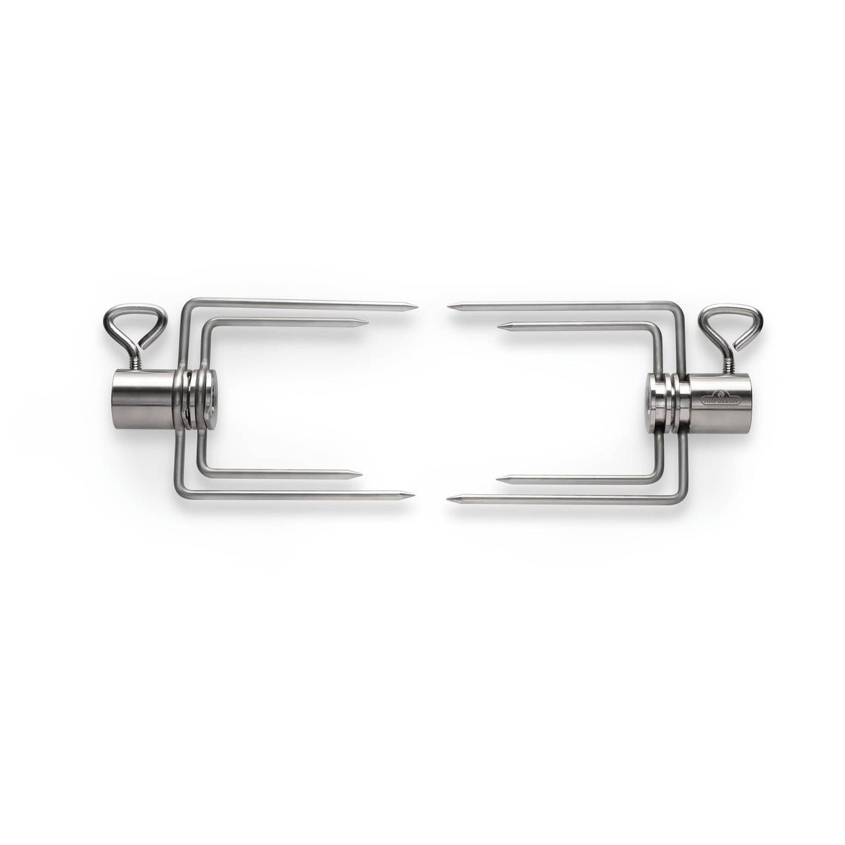 Collapsible Rotisserie Forks Four Prongs top view flat
