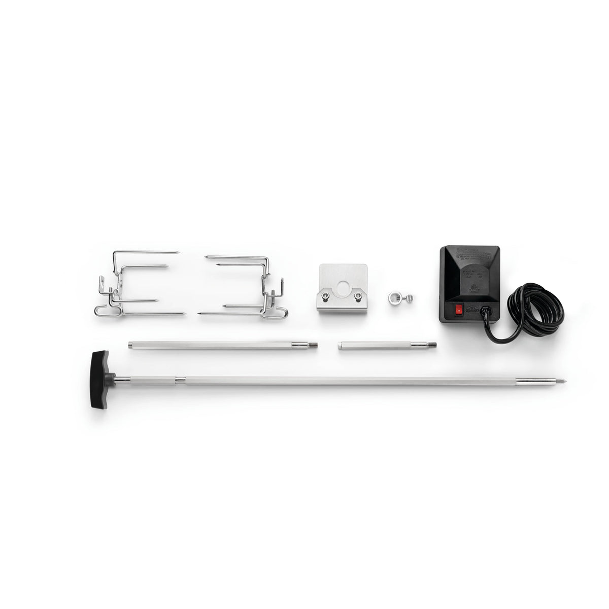 Rotisserie Kit for Rogue Grills disassembled top view
