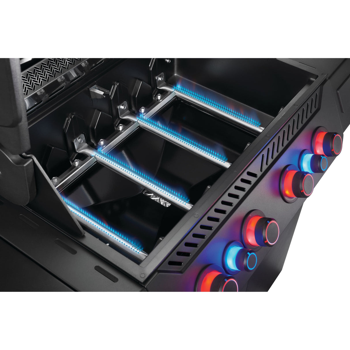 Napoleon Phantom Prestige 500 Gas Grill gas flames open