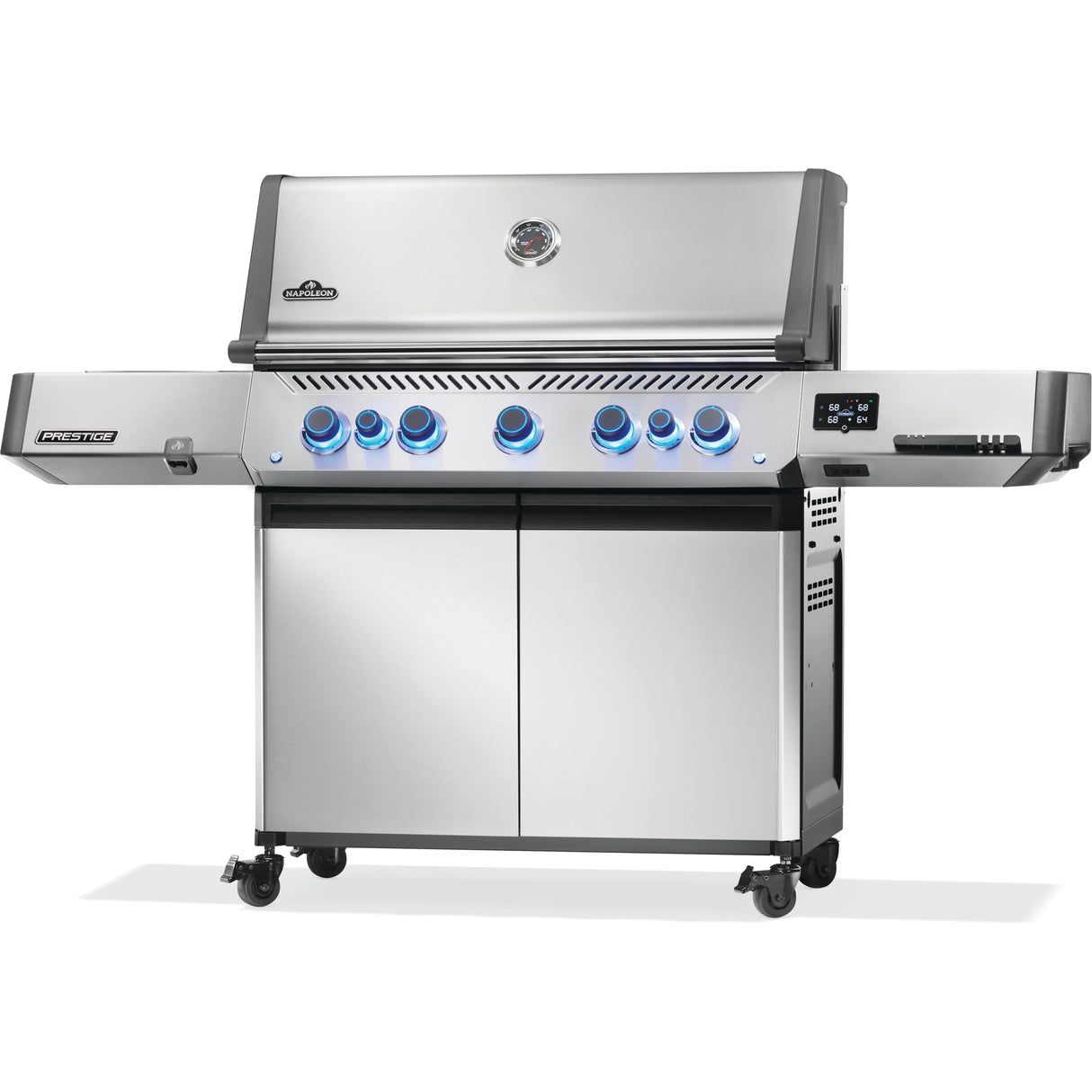 Napoleon Prestige 665 Connected Gas Grill right side angle view closed