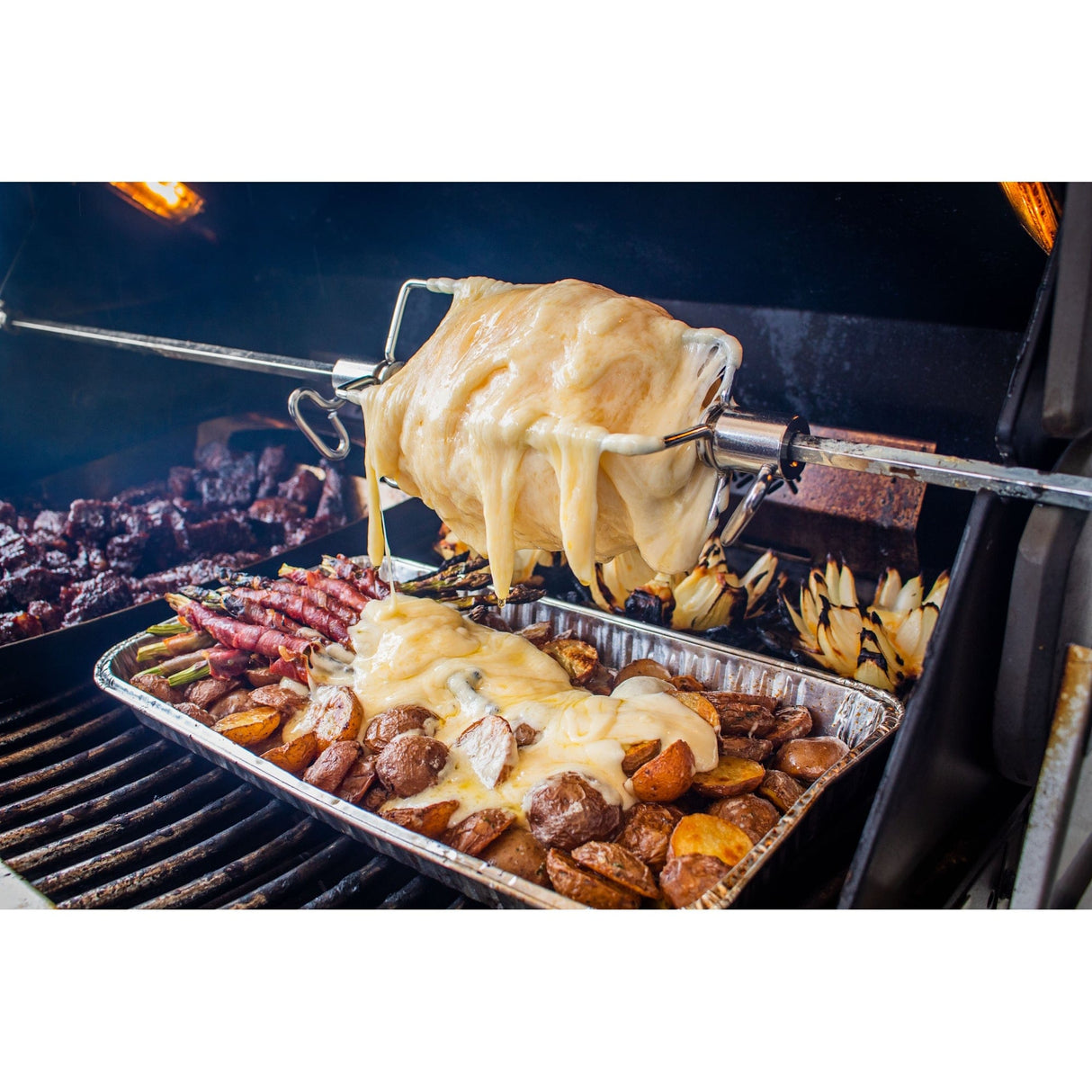 Rotisserie Forks Four Prongs grilled cheese melting