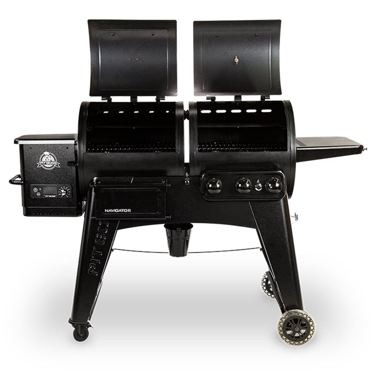 Pit Boss 1230G Navigator Combo Gas and Pellet Grill opened