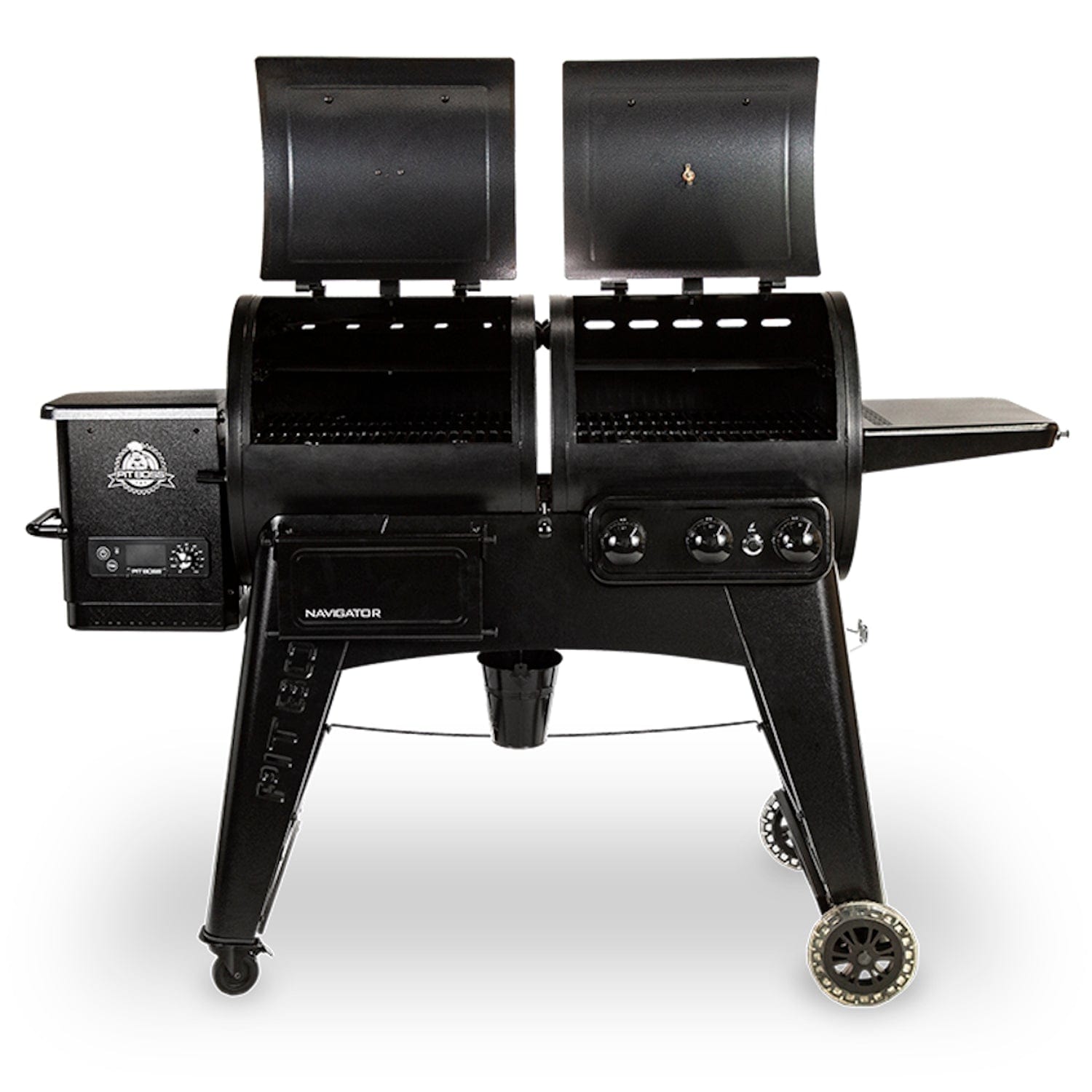 Pit Boss 1230G Navigator Combo Gas and Pellet Grill opened
