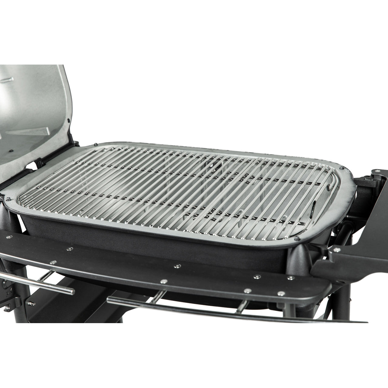 PK300 Stainless Steel Hinge Grid installed on grill