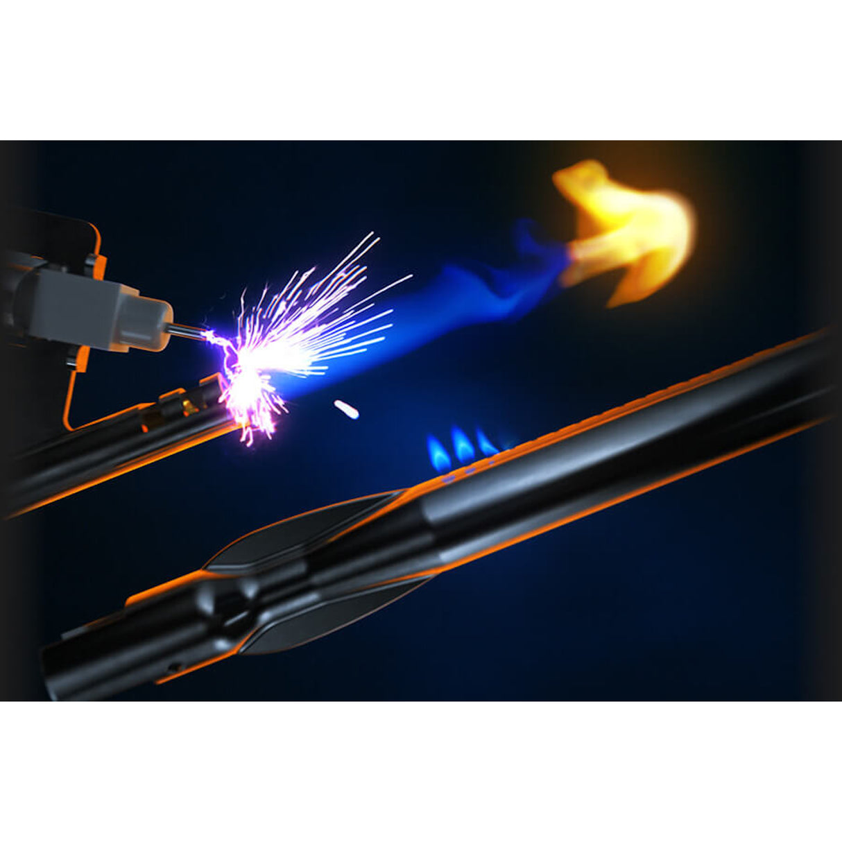 Napoleon Rogue PRO-S 525 Propane Grill spark igniting flame