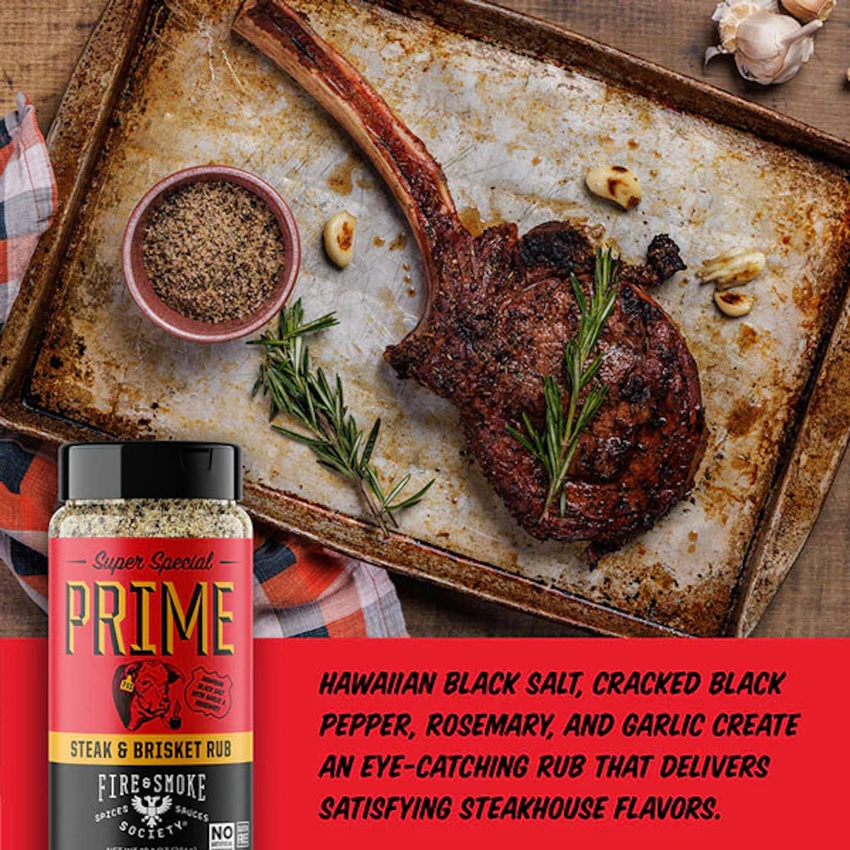 Fire & Smoke Society | Super Special Prime Steak Seasoning and Brisket Rub