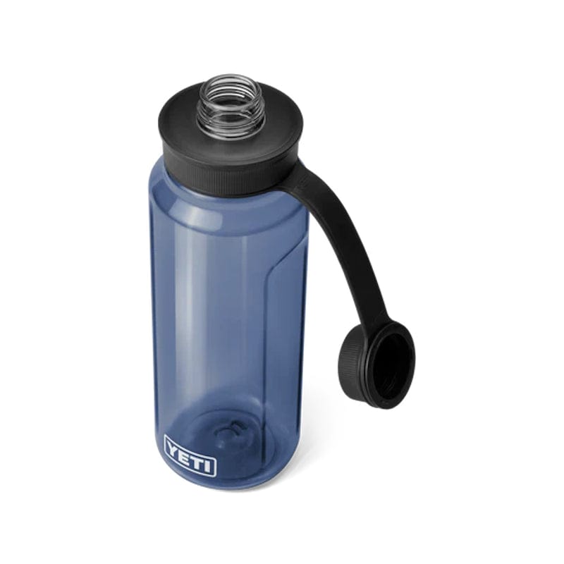 navy YETI Yonder Tether 34oz Water Bottle open