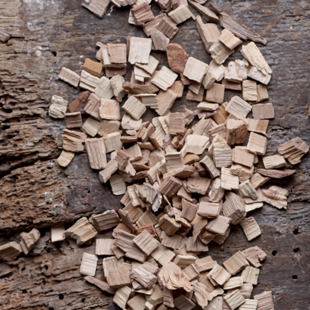HotSmoked Apple Smoking Chips sample on rotten wood