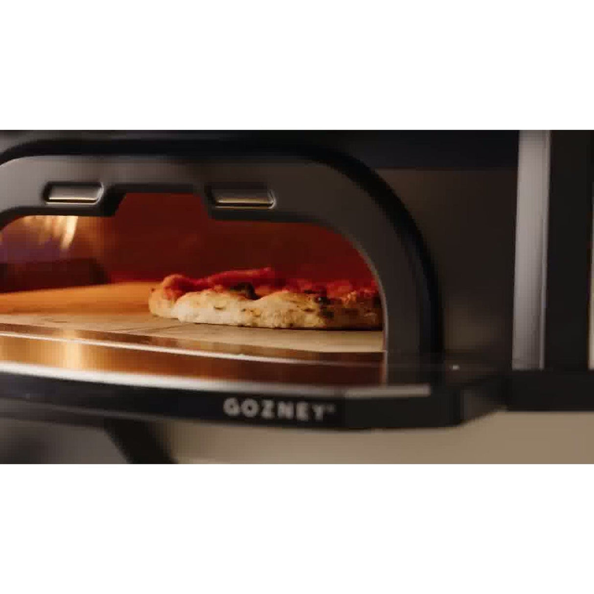 Dome XL Gen 2 Neapolitan Arch pizza in oven with arch mounted