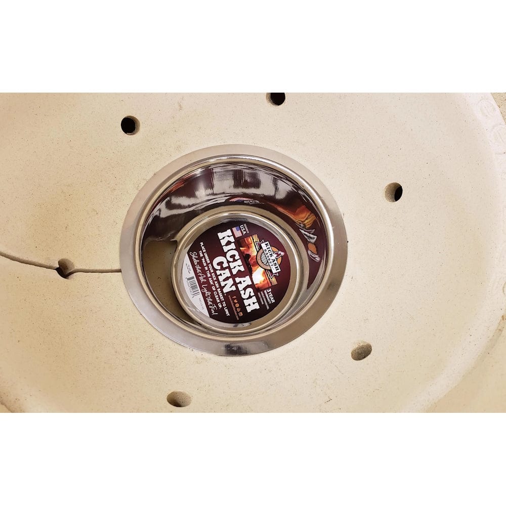 Large Kick Ash Can placed inside grill