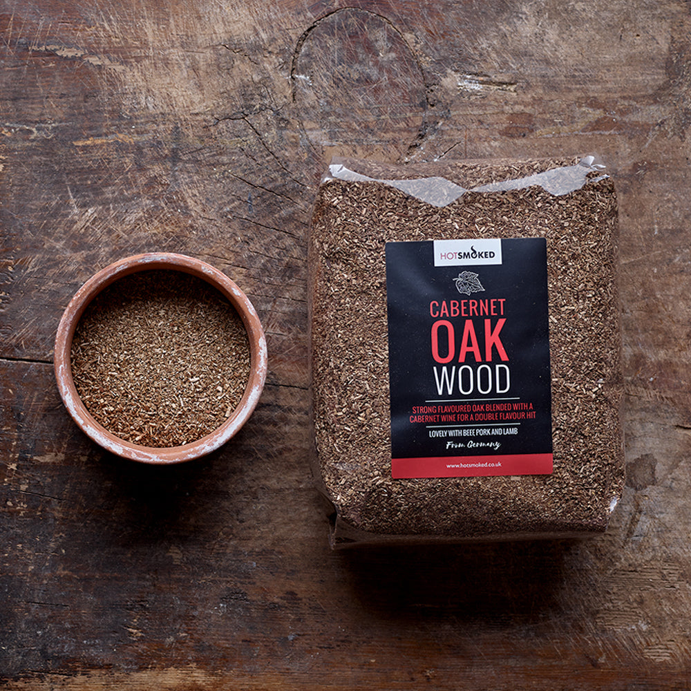 Cabernet Oak Wood Smoking Dust top view with sample