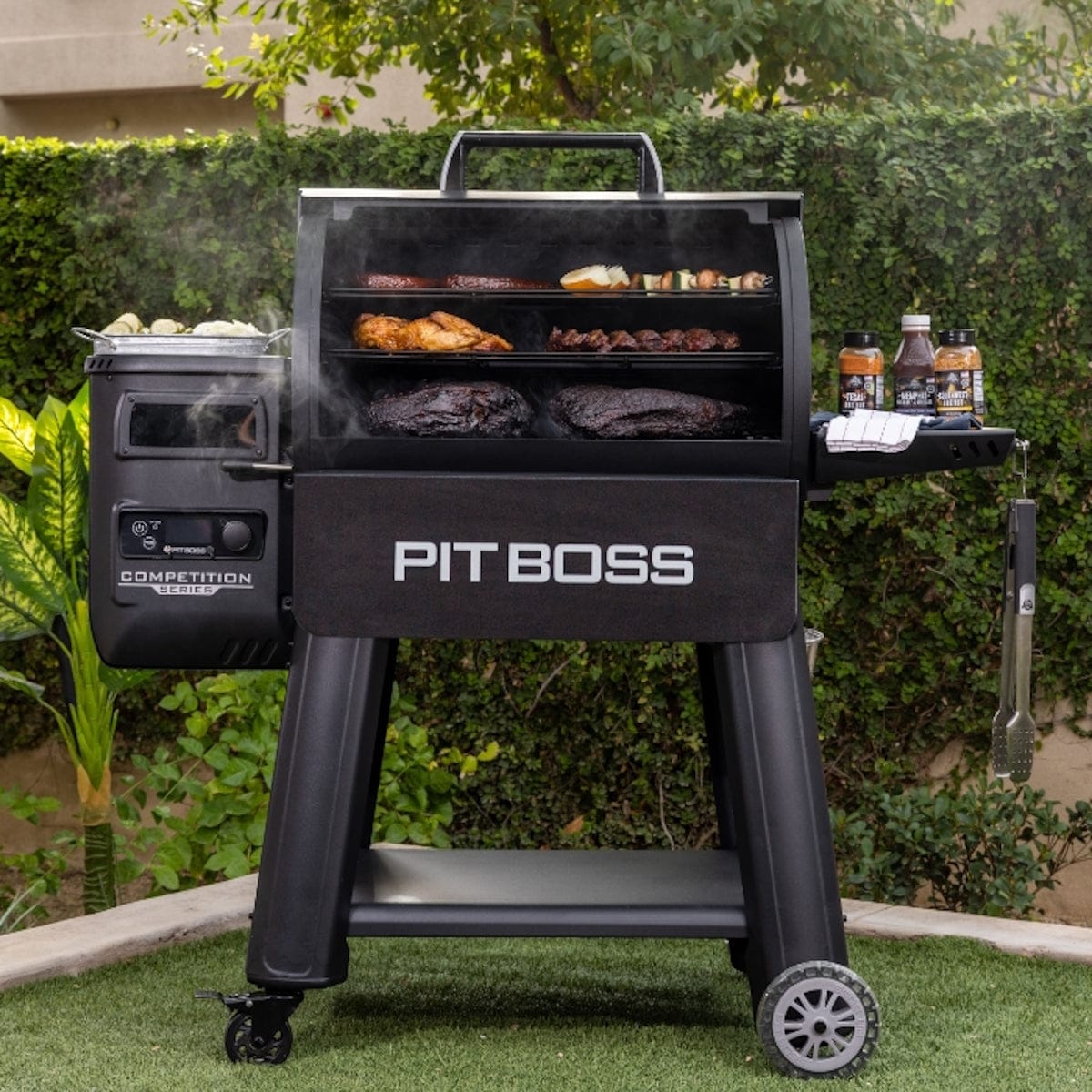 Pit Boss Grills | Competition Series 1250 grilling meat and vegetables