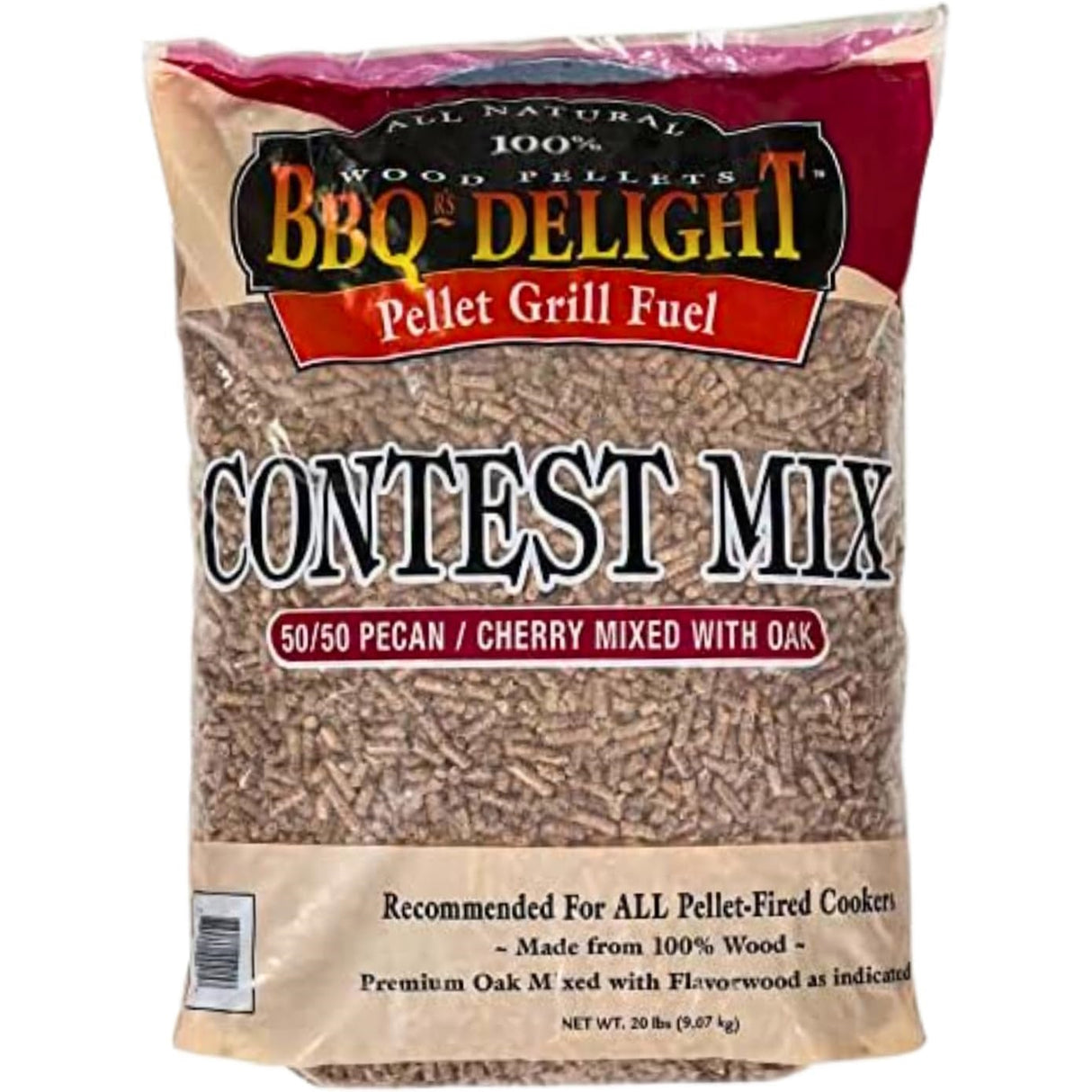 BBQr's Delight | Contest Mix | Pecan/Cherry Mix With Oak Pellet Grill Fuel | 9Kg Bag