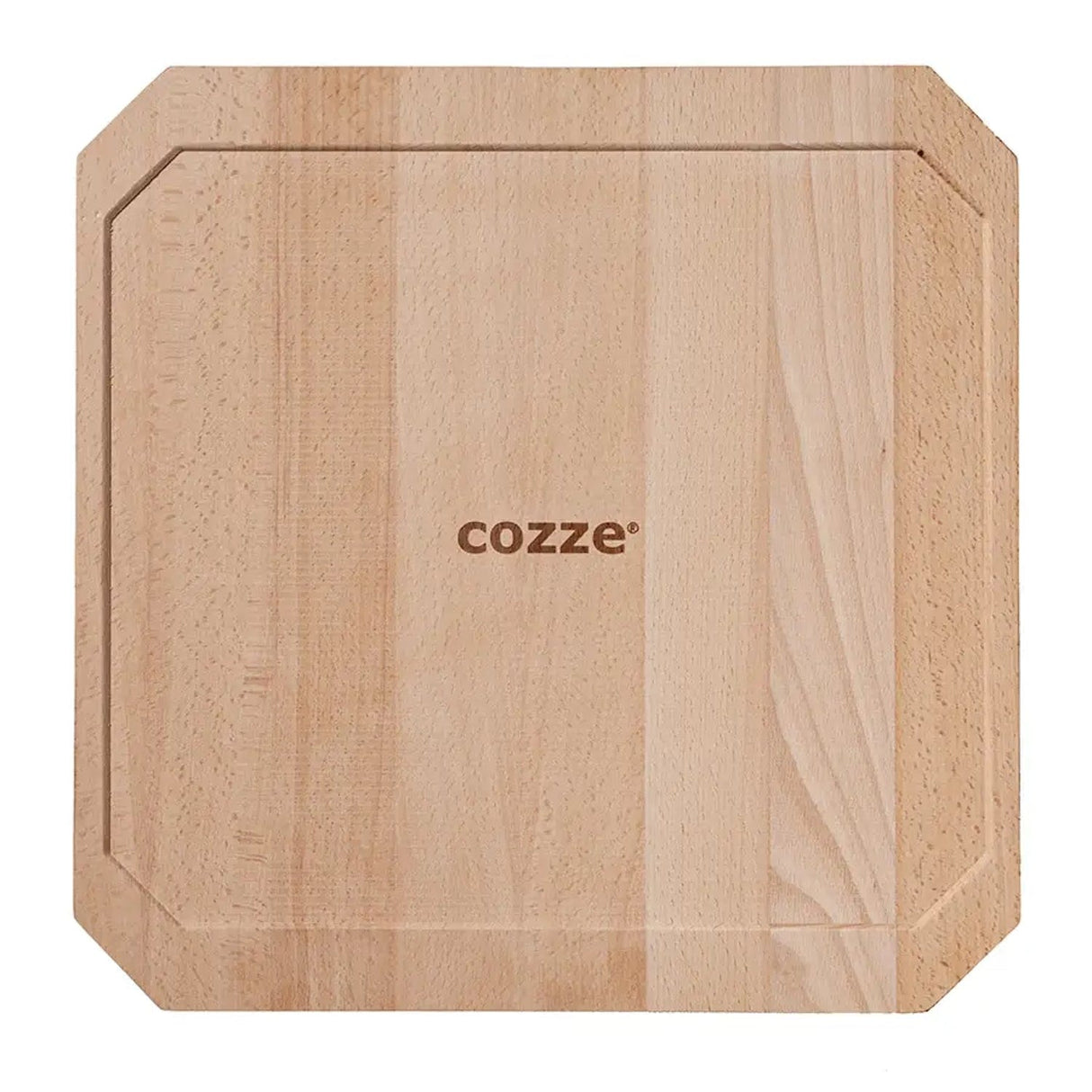 Cozze Reversible Pan with Bamboo Tray close up