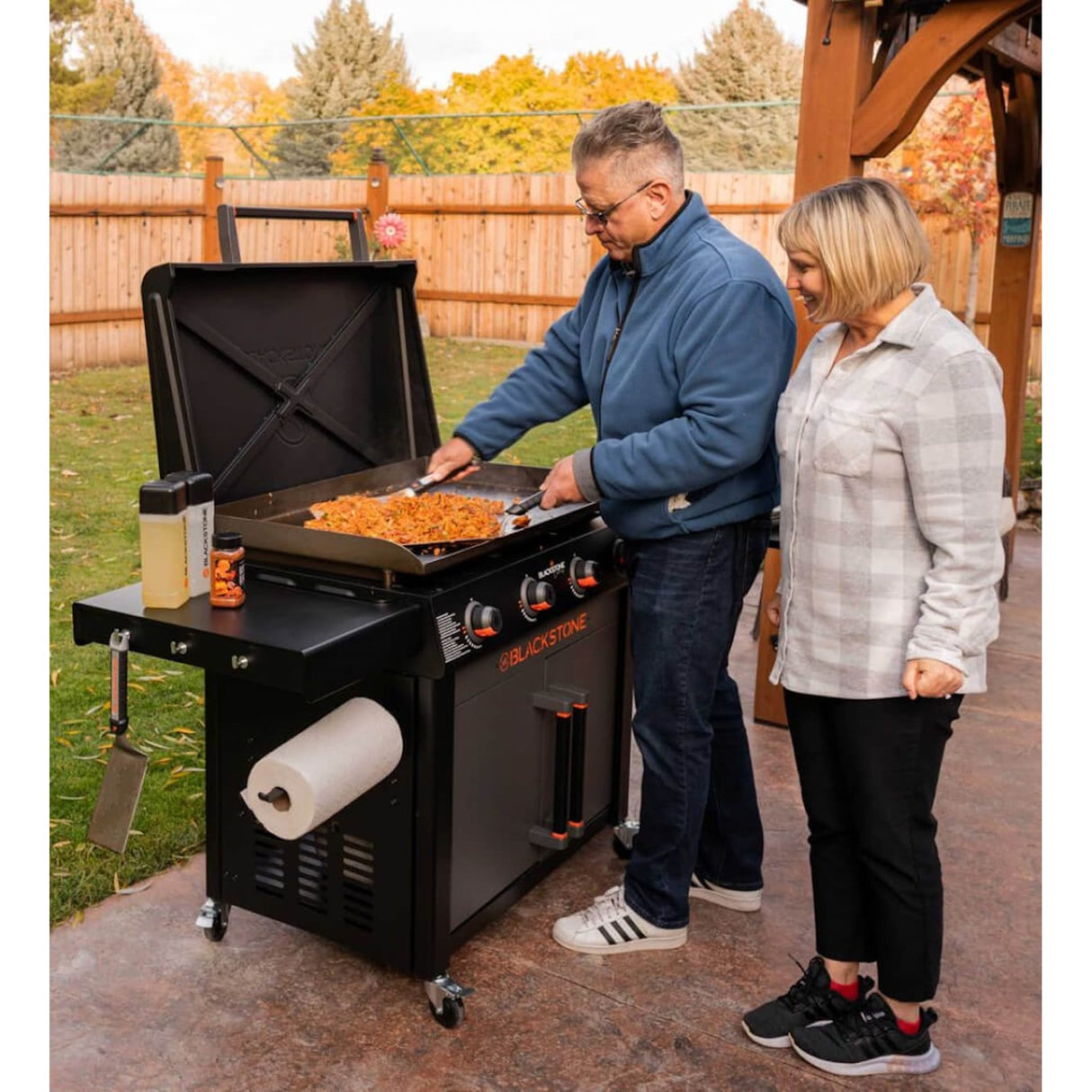 Blackstone | Culinary Series | 36 Inch Gas Griddle with Folding Side Table and Cabinet