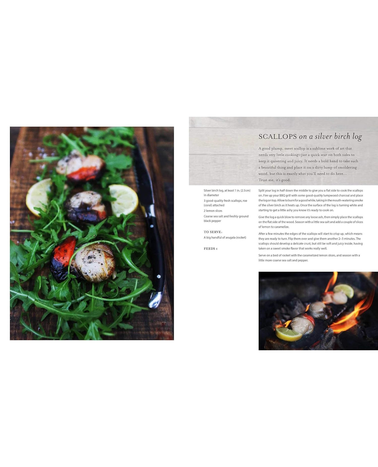 Food and Fire by Marcus Bawdon scallops recipe