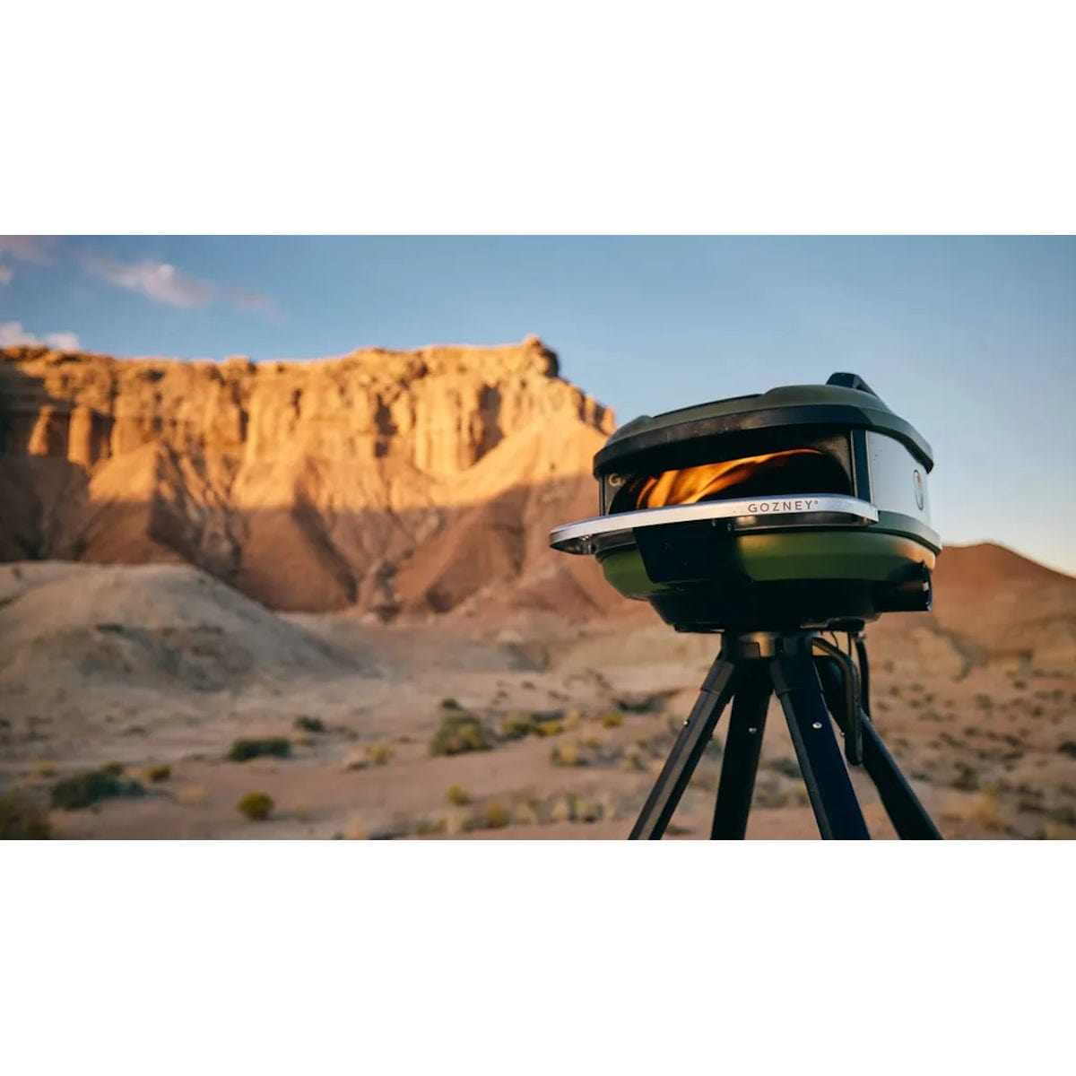 Tread Portable Pizza Oven Venture Stand outdoors angle view