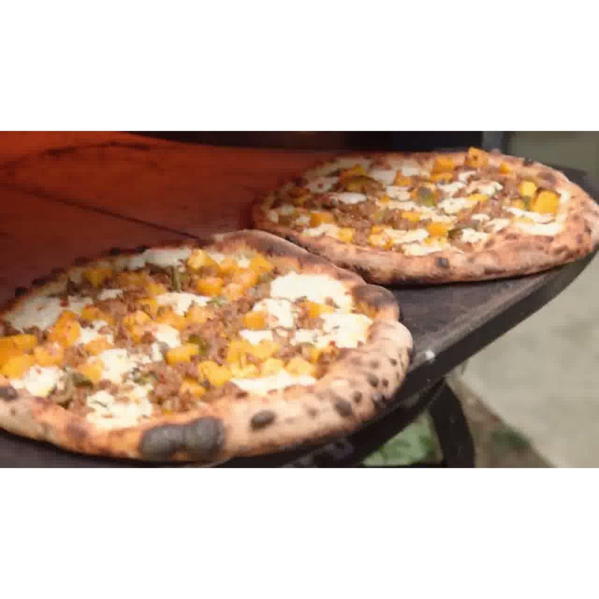 Dome Gen 2 Mantel 2 pizzas on mantle