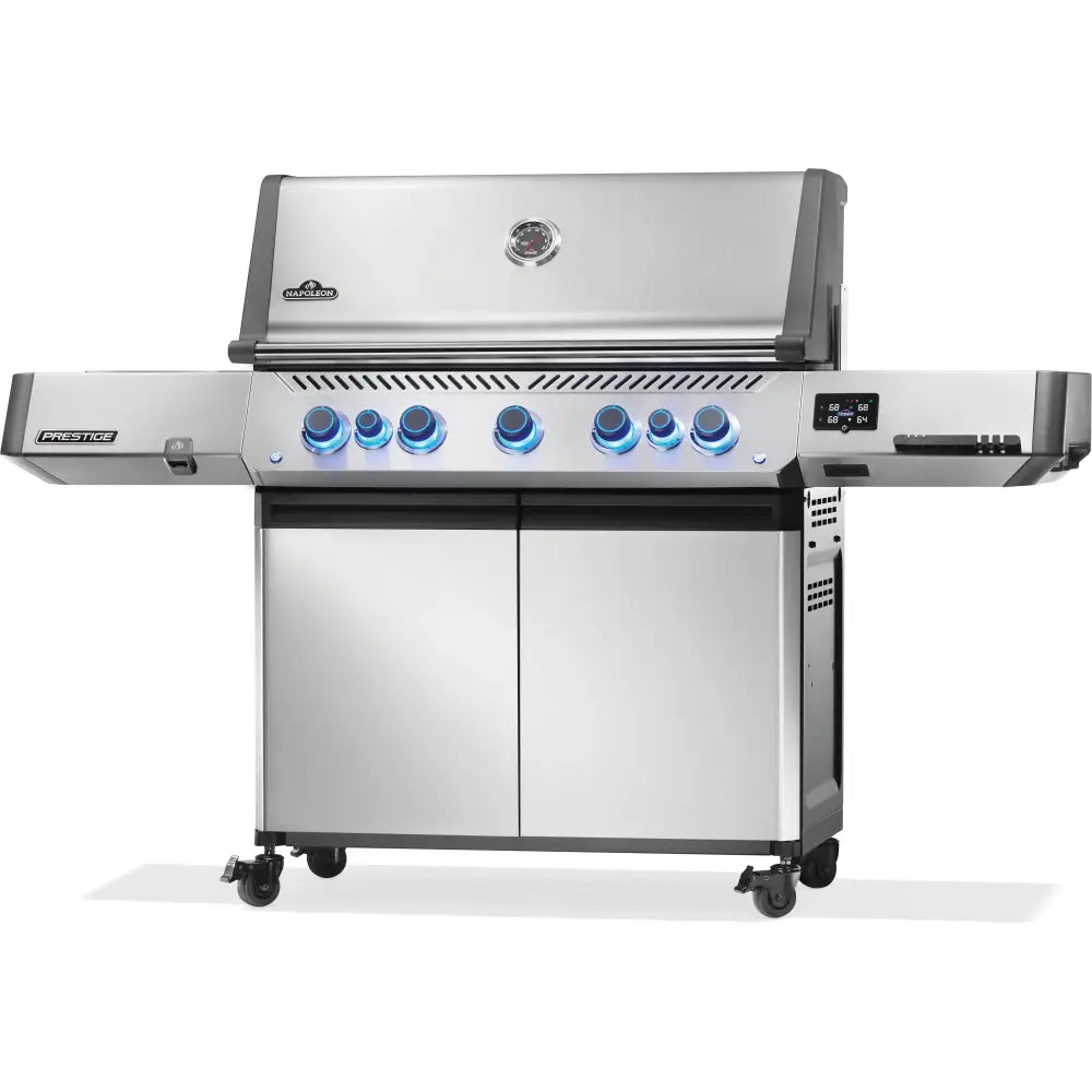 Napoleon Prestige 665 Connected Gas Grill right side angle view closed