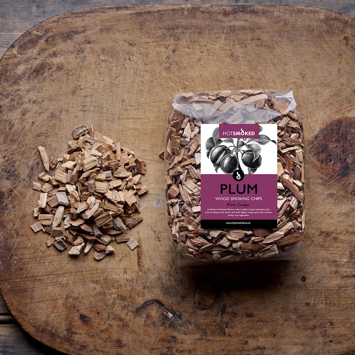 HotSmoked | Plum Smoking Chips | Saver/Refill 500g